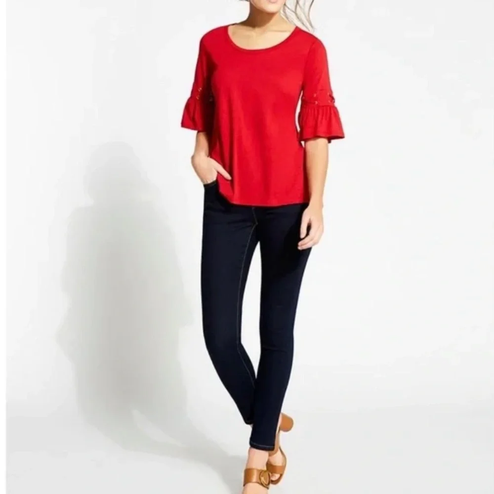 Michael Kors Izzy Skinny Dark Wash Stretch Jeans - Picture 13 of 13